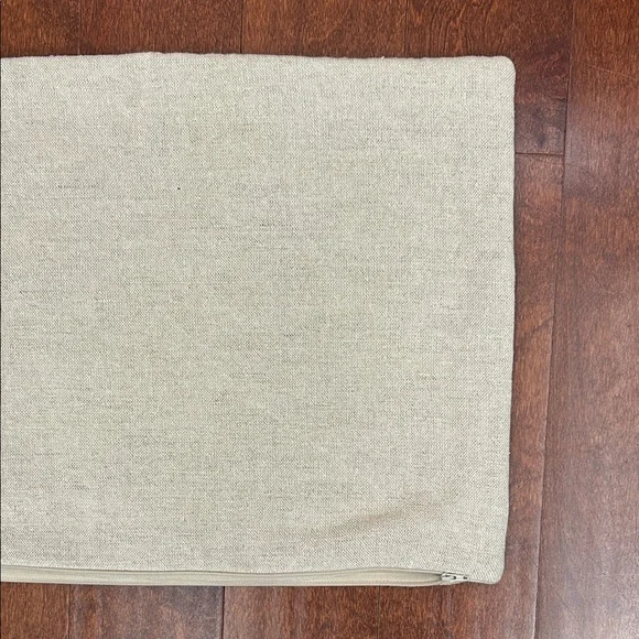 Rare Crate&Barrel Ecru Skier Pillows, Cotton, Linen and Feather, Set of Two